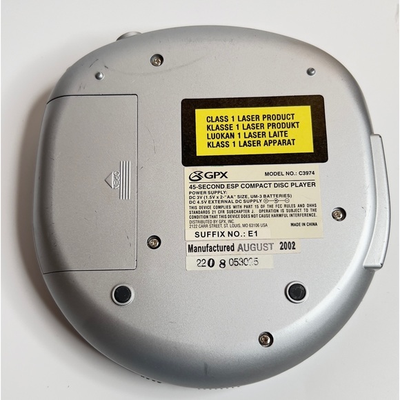 4C GPX C3974 Portable CD Player with Jogger Anti Shock Protection 45 Sec - Picture 7 of 9